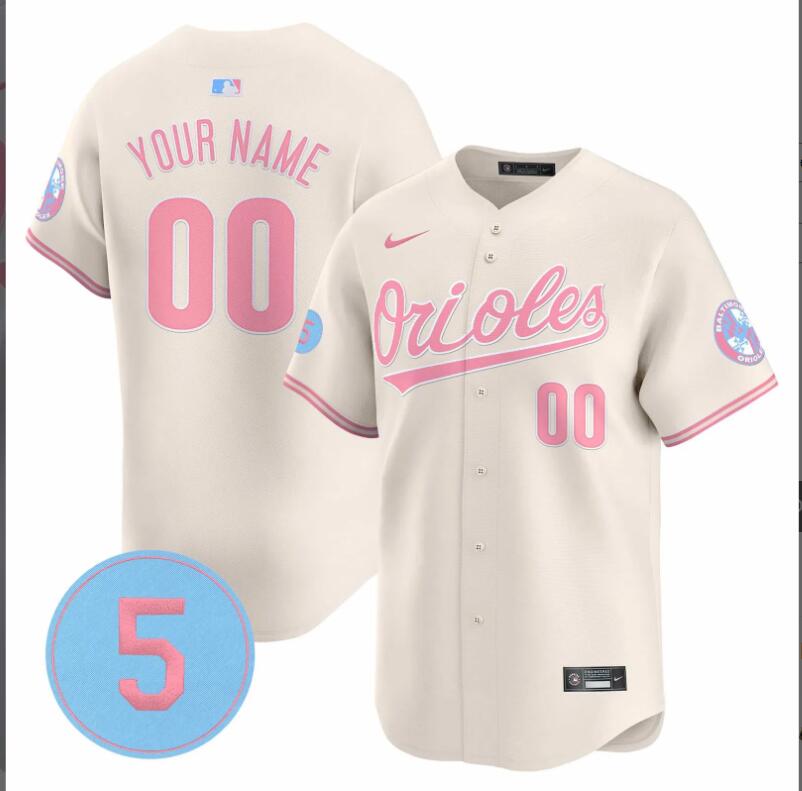 Men Baltimore Orioles Custom cream 2024 Nike MLB jersey